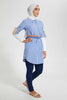 Redtag-Blue-X-White-Stripe-Shirt-Half-Placket-Dresses-Women's-