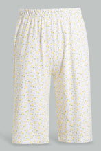 Load image into Gallery viewer, Yellow And White Printed Pyjama Set For Senior Girls (2 Piece)
