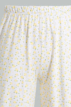 Load image into Gallery viewer, Yellow And White Printed Pyjama Set For Senior Girls (2 Piece)
