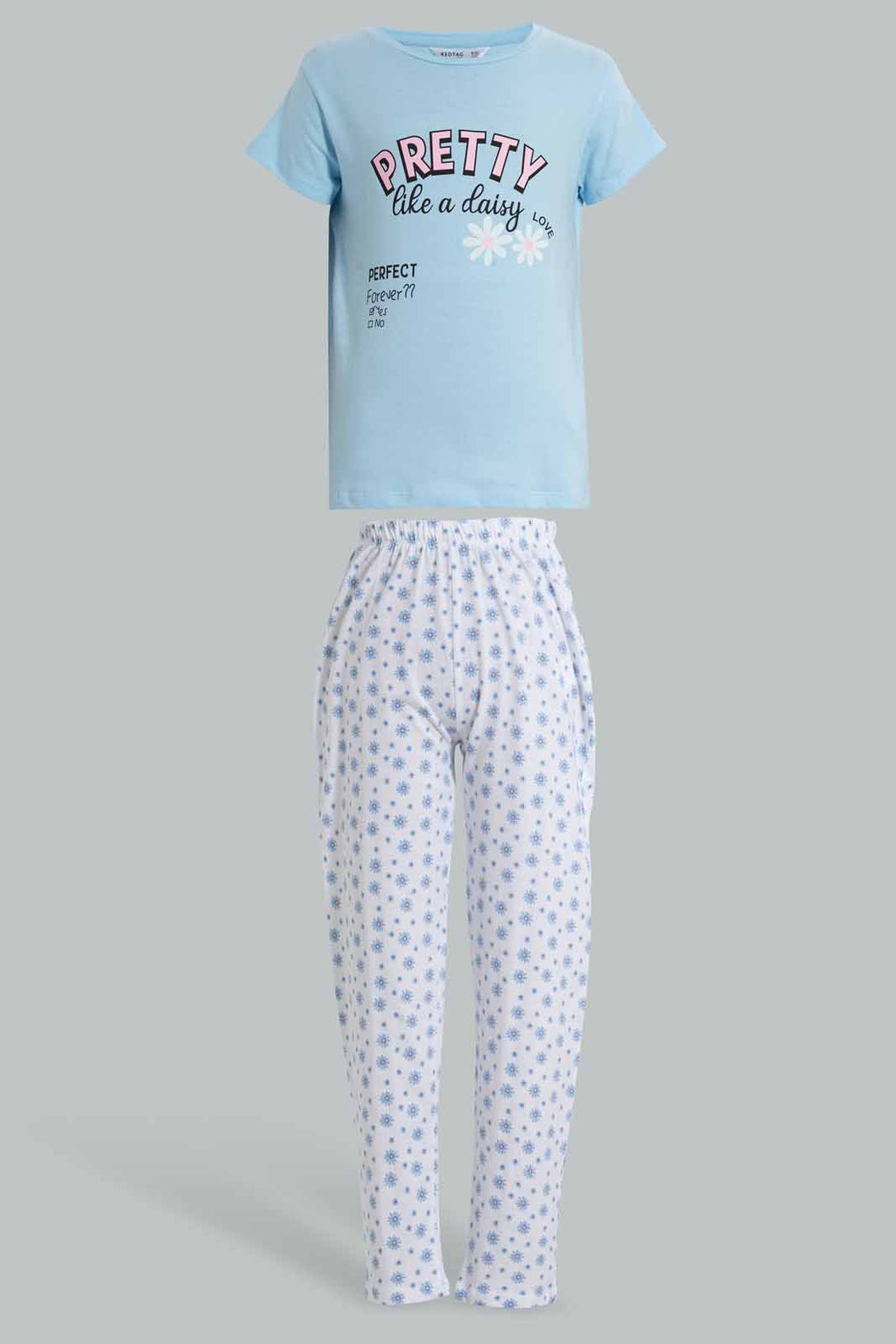 Redtag-Lt-Blue-Pajama-Sets-Pyjama-Sets-Senior-Girls-9 to 14 Years