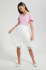 Redtag-Pink-Waffle-Top-Plain-T-Shirts-Senior-Girls-9 to 14 Years