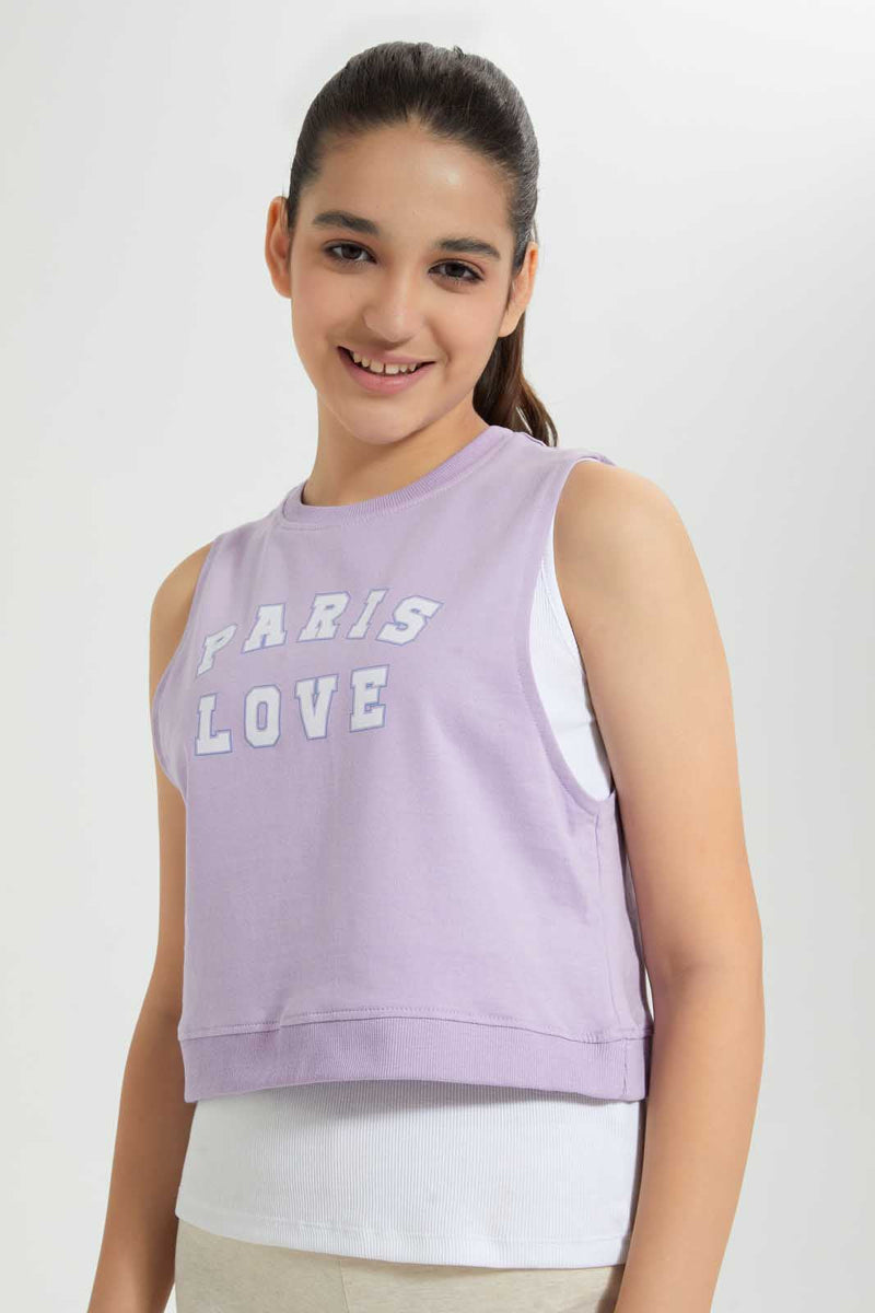 Purple Paris Love Active T-Shirt