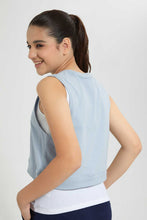 تنزيل الصورة على معرض الصور، Redtag-Blue-Twofer-Top-Active-T-Shirts-Senior-Girls-9 to 14 Years
