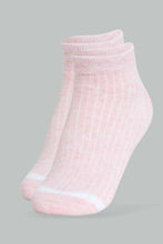 Load image into Gallery viewer, Redtag-Pale-Pink/Pale-Blue/White/Beige-Plain-Ankle-Socks-(5-Packs)-Ankle-Socks-Women&#39;s-
