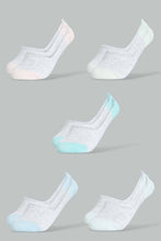 Load image into Gallery viewer, Redtag-Blue/Pink-Printed-Invisible-Socks-(5-Pack)-Invisible-Socks-Women&#39;s-
