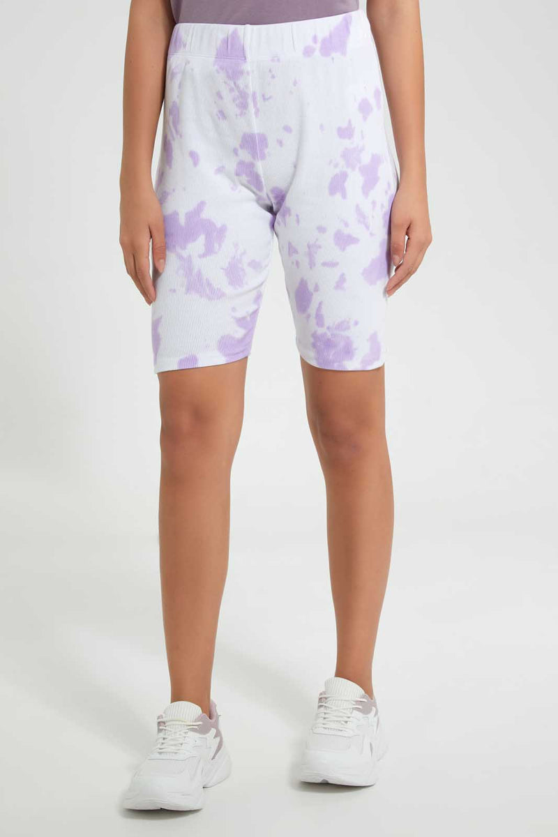Redtag-Assorted-Tie-Dye-Cyling-Short-Loungewear-Shorts-Women's-