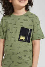 تنزيل الصورة على معرض الصور، Redtag-Green-Aop-Over-Size-T-Shirt-Oversized-T-Shirts-Boys-2 to 8 Years
