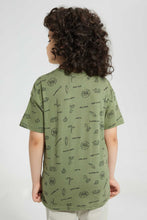 تنزيل الصورة على معرض الصور، Redtag-Green-Aop-Over-Size-T-Shirt-Oversized-T-Shirts-Boys-2 to 8 Years
