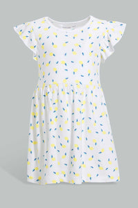 Redtag-Multi-Colour-2Pc-Pack-Knit-Dress-Dresses-Infant-Girls-3 to 24 Months