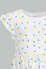 Redtag-Multi-Colour-2Pc-Pack-Knit-Dress-Dresses-Infant-Girls-3 to 24 Months