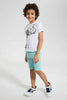 Redtag-White-Elephant-Print-T-Shirt-Graphic-T-Shirts-Boys-2 to 8 Years