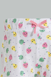 Redtag-Assorted-Printed-2Pk-Short-Casual-Shorts-Infant-Girls-3 to 24 Months