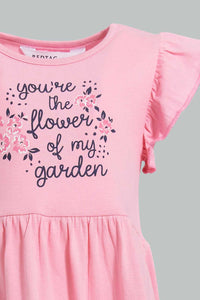 Redtag-Multi-Colour-2Pc-Pack-Knit-Dress-Dresses-Infant-Girls-3 to 24 Months