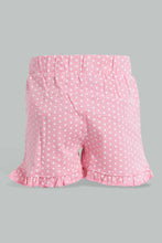 Load image into Gallery viewer, Redtag-Assorted-Solid-2Pk-Short-Casual-Shorts-Infant-Girls-3 to 24 Months
