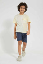 تنزيل الصورة على معرض الصور، Redtag-Ecru-Flap-Pocket-Over-Size-T-Shirt-Oversized-T-Shirts-Boys-2 to 8 Years
