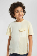 تنزيل الصورة على معرض الصور، Redtag-Ecru-Flap-Pocket-Over-Size-T-Shirt-Oversized-T-Shirts-Boys-2 to 8 Years
