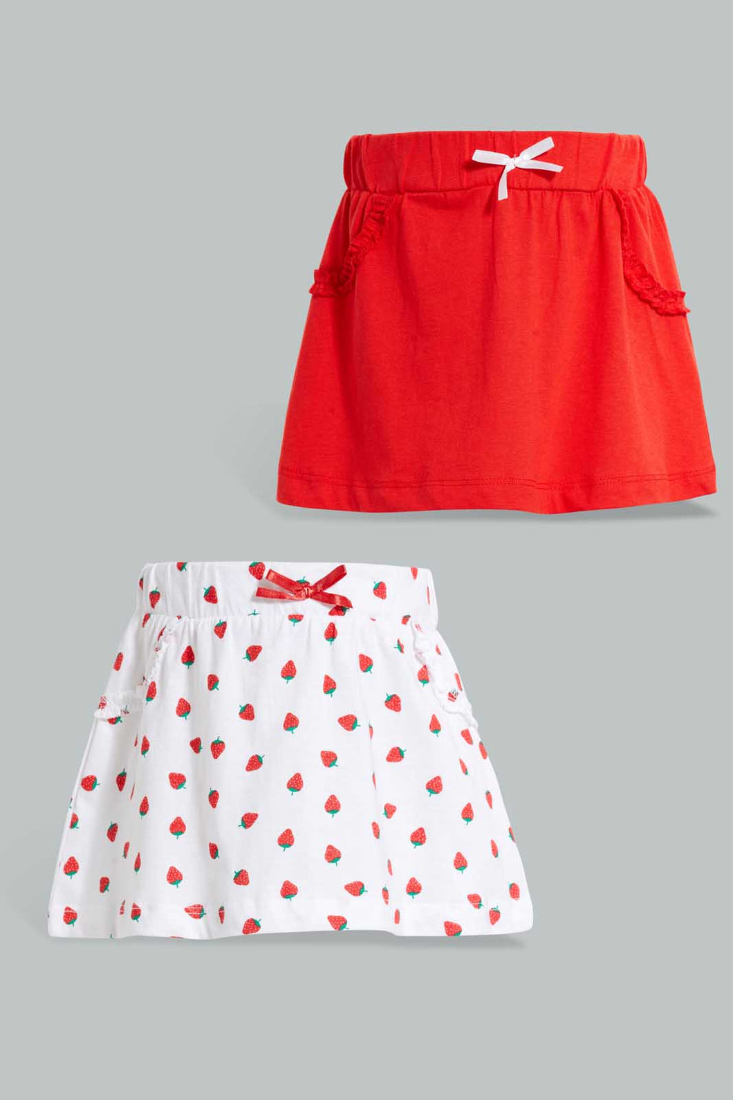 Redtag-Assorted-2Pk-Knit-Skirt-Skirts-Infant-Girls-3 to 24 Months