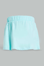 Load image into Gallery viewer, Redtag-White-Tropical-Printed-T-Shirt-And-Mint-Solid-Skirt-Sets-Infant-Girls-3 to 24 Months

