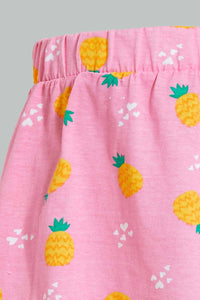 Pink Pineapple Set For Baby Girls (2 Piece)