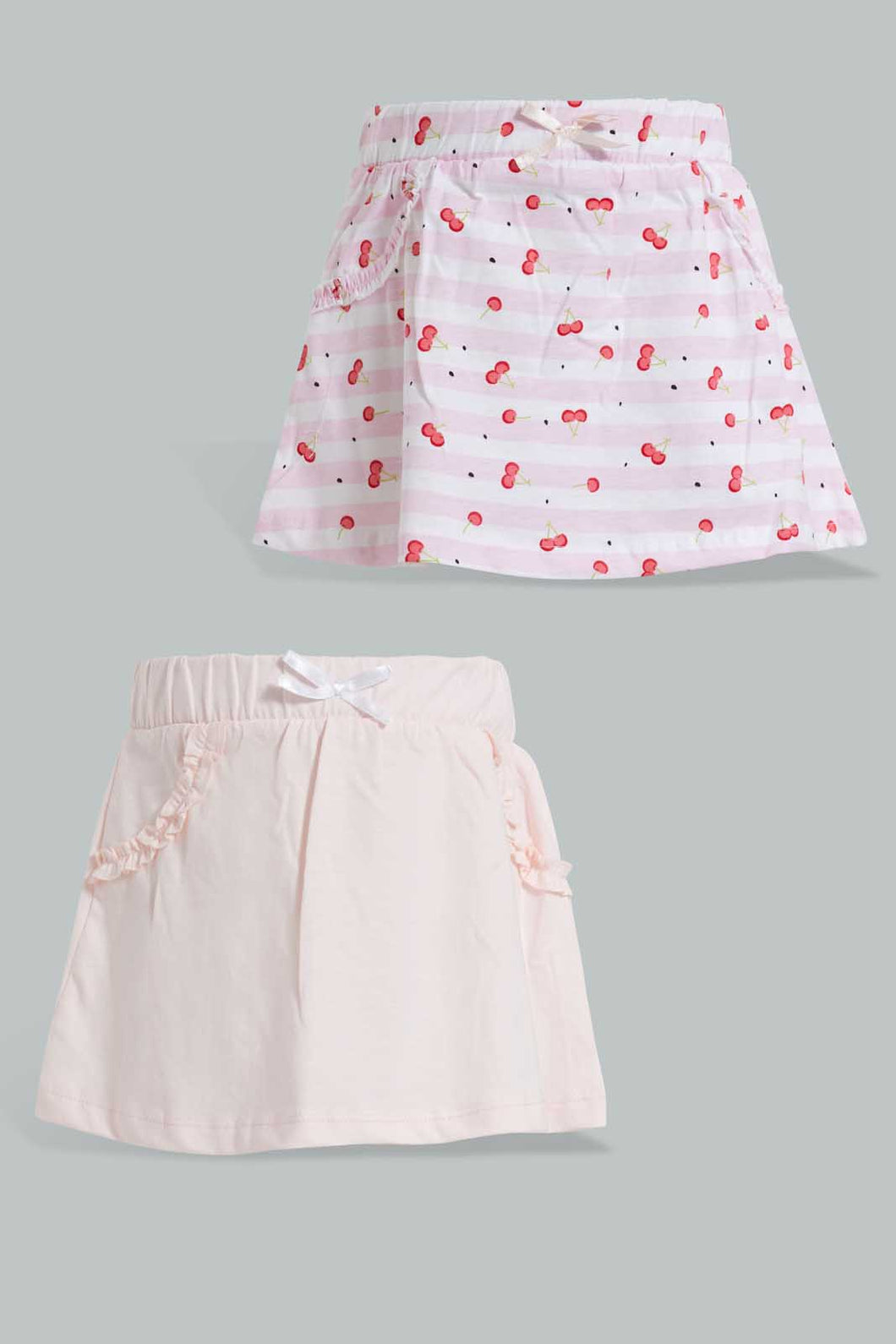 Redtag-Assorted-2Pk-Knit-Skirt-Skirts-Infant-Girls-3 to 24 Months