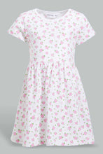 Load image into Gallery viewer, Redtag-Coral-Floral-Printed-Dress-Dresses-Infant-Girls-3 to 24 Months
