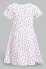 Redtag-Coral-Floral-Printed-Dress-Dresses-Infant-Girls-3 to 24 Months