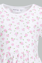 Load image into Gallery viewer, Redtag-Coral-Floral-Printed-Dress-Dresses-Infant-Girls-3 to 24 Months
