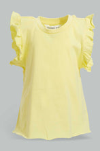 Load image into Gallery viewer, Redtag-Pink-Dungaree-Dress-With-Yellow-T-Shirt-Sets-Infant-Girls-3 to 24 Months
