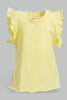 Redtag-Pink-Dungaree-Dress-With-Yellow-T-Shirt-Sets-Infant-Girls-3 to 24 Months