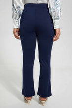 تنزيل الصورة على معرض الصور، Redtag-Navy-Button-Detail-Trouser-Trousers-Women&#39;s-
