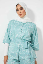 Load image into Gallery viewer, Redtag-Mint-With-Ivory-Print-Base-Color-In-2-Options-As-Per-Std-Blouses-Women&#39;s-
