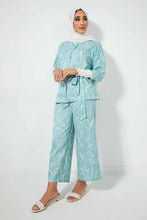 Load image into Gallery viewer, Redtag-Mint-With-Ivory-Print-Base-Color-In-2-Options-As-Per-Std-Trousers-Women&#39;s-
