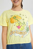 Redtag-Yellow-Winnie-The-Pooh-T-Shirt-Graphic-T-Shirts-Senior-Girls-9 to 14 Years