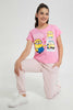 Redtag-Pink-Minions-T-Shirt-Graphic-T-Shirts-Senior-Girls-9 to 14 Years