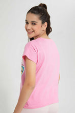 تنزيل الصورة على معرض الصور، Redtag-Pink-Minions-T-Shirt-Graphic-T-Shirts-Senior-Girls-9 to 14 Years
