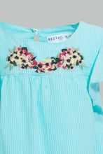 Load image into Gallery viewer, Redtag-Mint-Embroidered-Yoke-Dress-Dresses-Infant-Girls-3 to 24 Months
