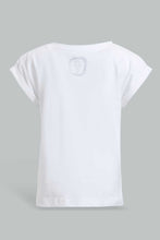 Load image into Gallery viewer, Redtag-White-Solid-T-Shirt-Plain-T-Shirts-Infant-Girls-3 to 24 Months
