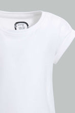 Load image into Gallery viewer, Redtag-White-Solid-T-Shirt-Plain-T-Shirts-Infant-Girls-3 to 24 Months
