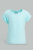 Redtag-Mint-Solid-T-Shirt-Plain-T-Shirts-Infant-Girls-3 to 24 Months