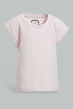 Load image into Gallery viewer, Redtag-Pink-Solid-T-Shirt-Plain-T-Shirts-Infant-Girls-3 to 24 Months
