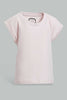 Redtag-Pink-Solid-T-Shirt-Plain-T-Shirts-Infant-Girls-3 to 24 Months