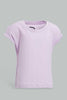 Redtag-Lilac-Solid-T-Shirt-Plain-T-Shirts-Infant-Girls-3 to 24 Months