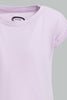 Redtag-Lilac-Solid-T-Shirt-Plain-T-Shirts-Infant-Girls-3 to 24 Months