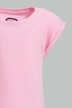 تنزيل الصورة على معرض الصور، Redtag-Fuchsia-Solid-T-Shirt-Plain-T-Shirts-Infant-Girls-3 to 24 Months
