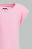 Redtag-Fuchsia-Solid-T-Shirt-Plain-T-Shirts-Infant-Girls-3 to 24 Months