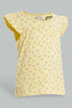 Redtag-Yellow-Printed-Top-Blouses-Infant-Girls-3 to 24 Months