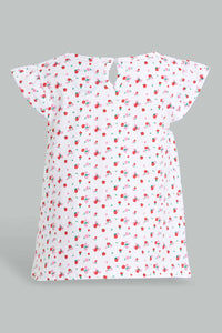 Redtag-White-Printed-Top-Blouses-Infant-Girls-3 to 24 Months