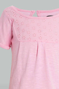 Redtag-Pink-Solid-Top-Blouses-Infant-Girls-3 to 24 Months