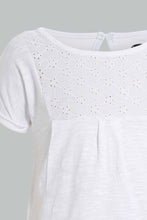Load image into Gallery viewer, Redtag-White-Solid-Top-Blouses-Infant-Girls-3 to 24 Months

