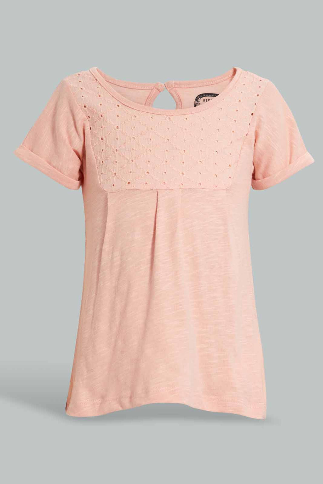 Redtag-Coral-Solid-Top-Blouses-Infant-Girls-3 to 24 Months
